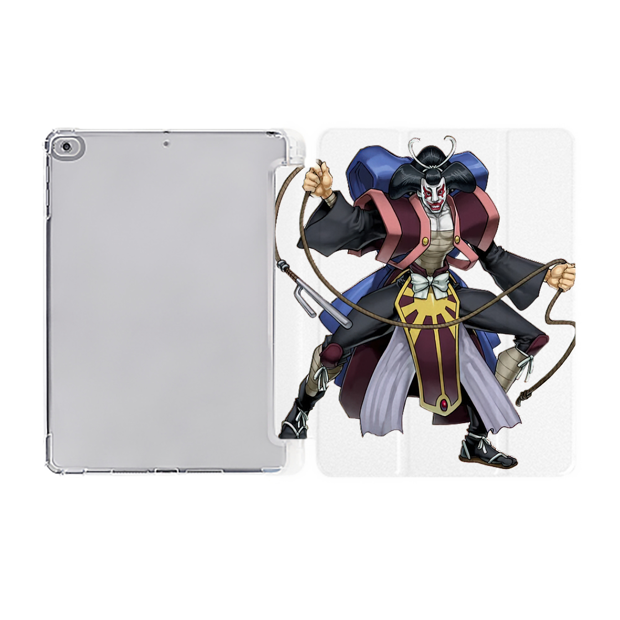 （画像用） 遊☆戯☆王 Yu-Gi-Oh! IPad ケース ペン収納付き 三つ折りスタンド PUレザー×シリコン 対応機種9.5/10.5/10.9インチ